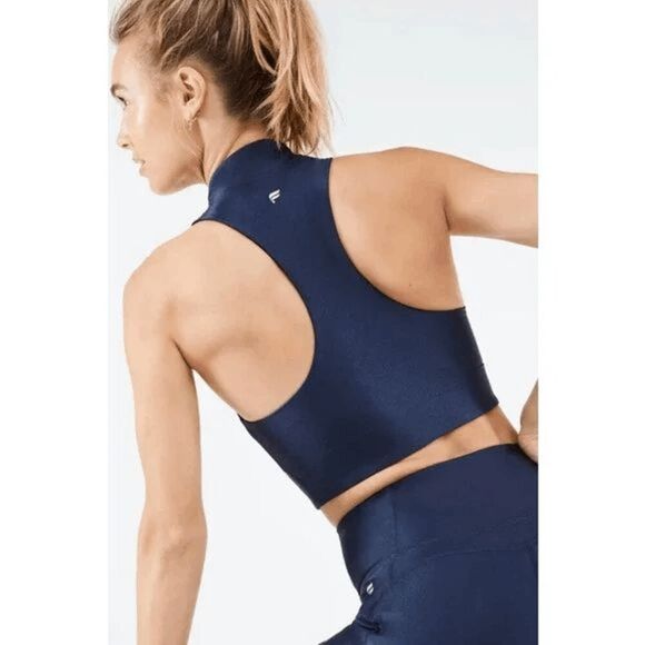 NWT Size Lrg Fabletics Leilani Zip Front Built-In Bra Tank - Picture 1 of 4